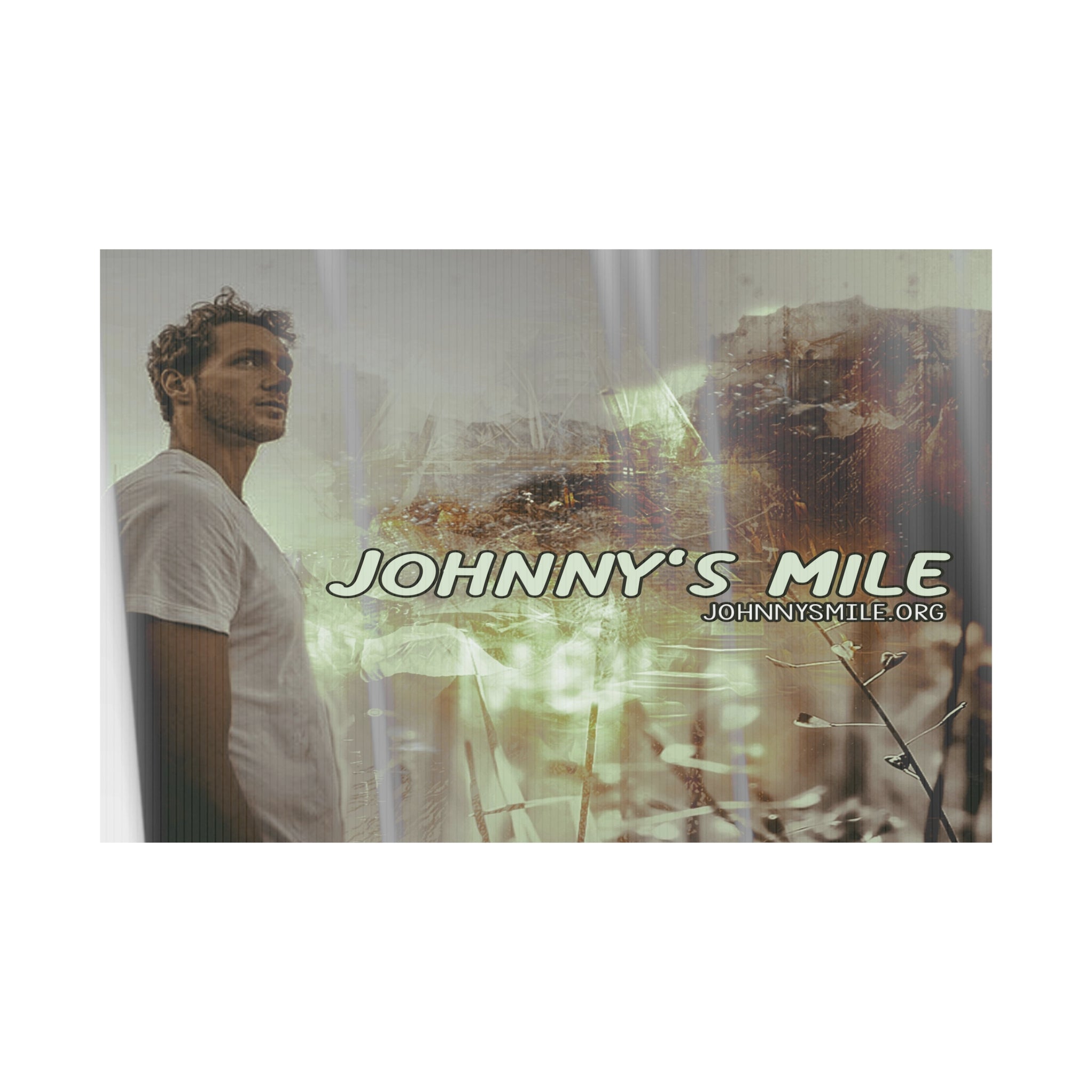 Johnny's Mile Yard Sign