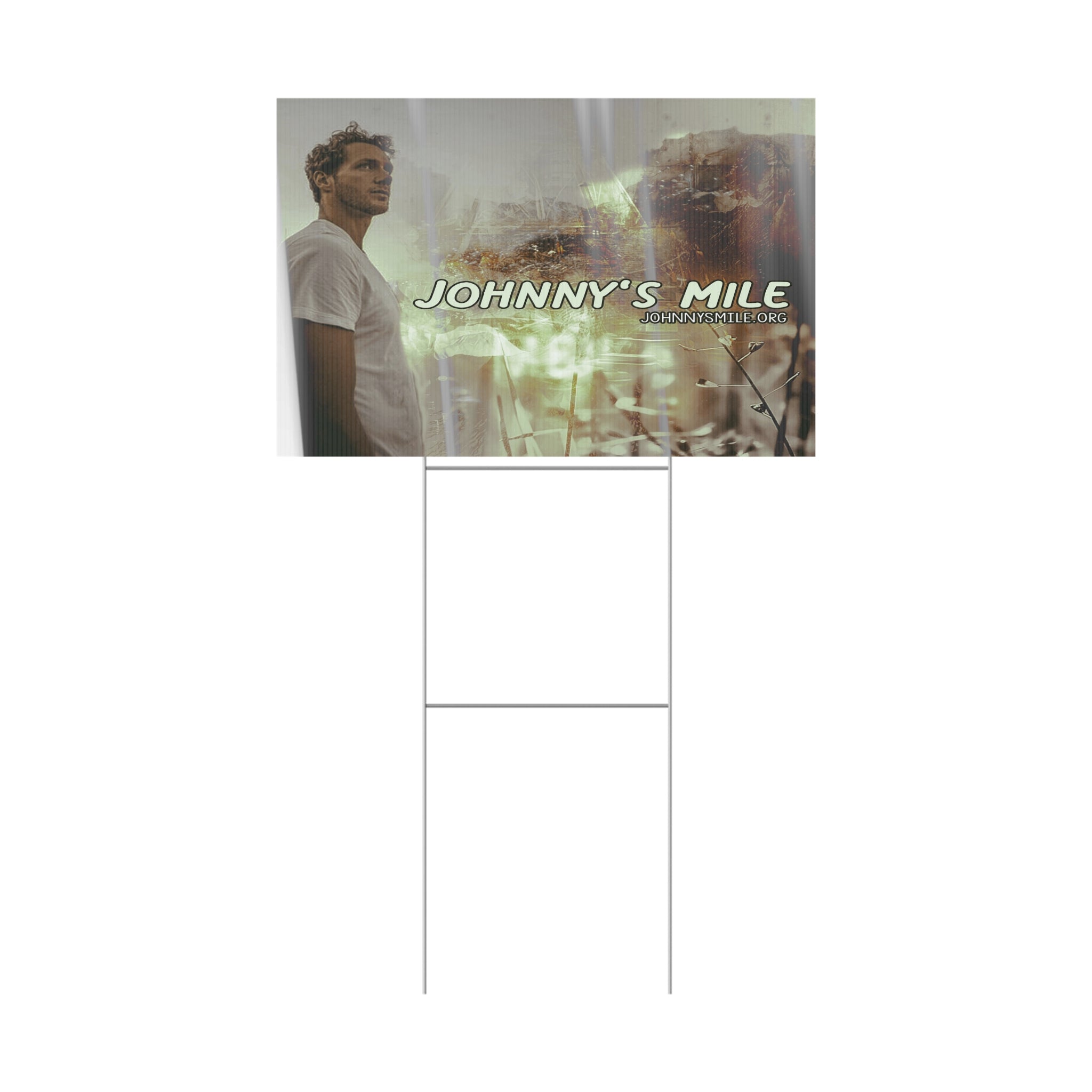 Johnny's Mile Yard Sign