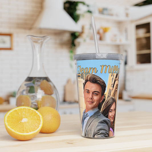 Plastic Tumbler with Straw