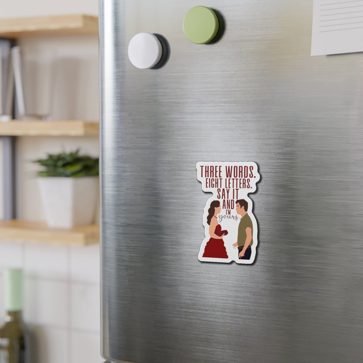 Three Words Eight Letters Chuck & Blair Kiss-Cut Magnets