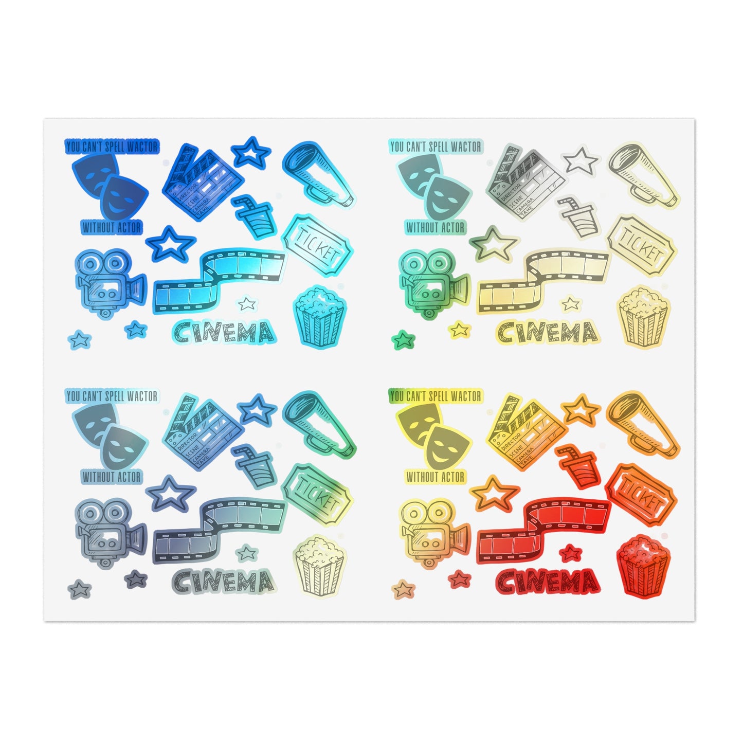 Can't Spell Wactor Without Actor Sticker Sheets