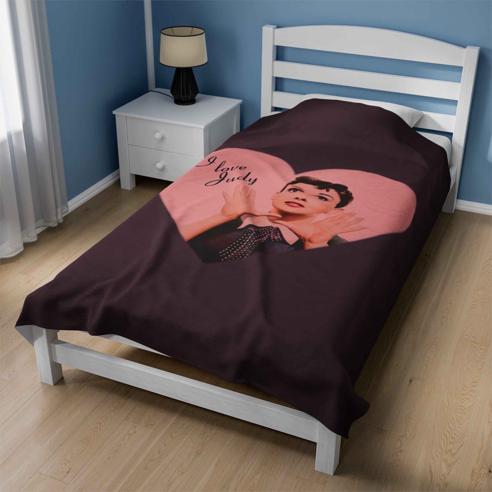 I Love Judy Garland Velveteen Plush Blanket
