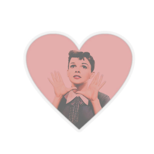 Judy Garland Heart Shape Kiss-Cut Stickers