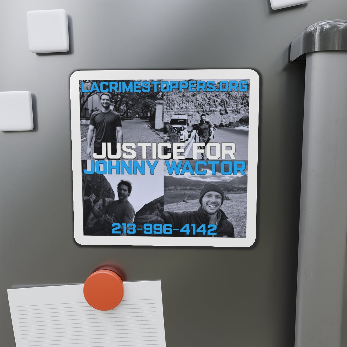 Justice for Johnny Wactor Die-Cut Magnets