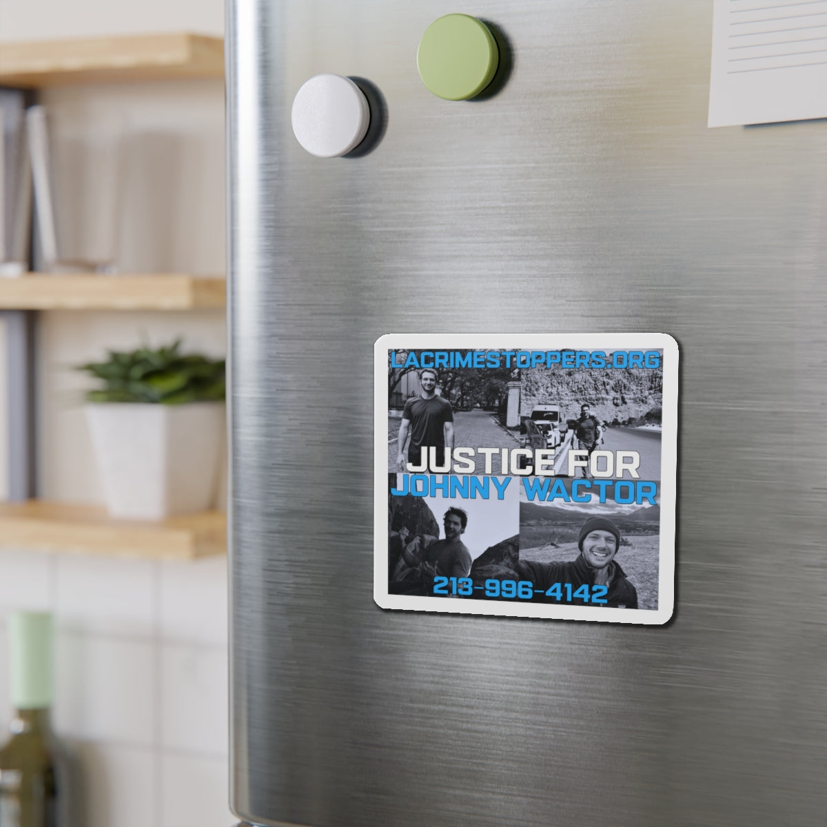 Justice for Johnny Wactor Die-Cut Magnets