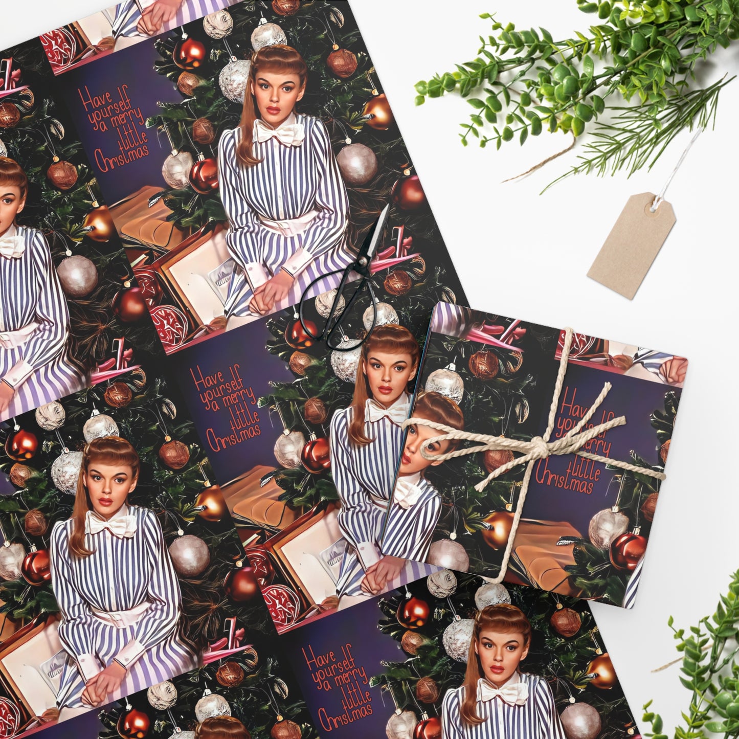 Judy Garland Have Yourself a Merry Little Christmas Wrapping Paper