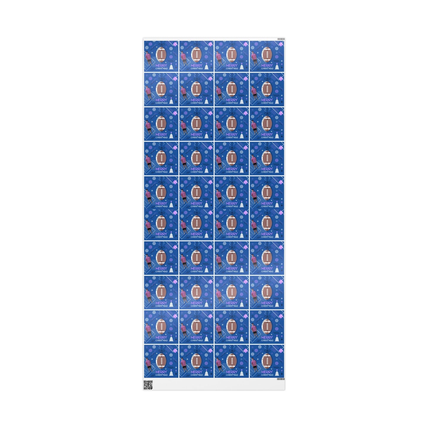 Matthew Christmas Football-Themed Wrapping Paper