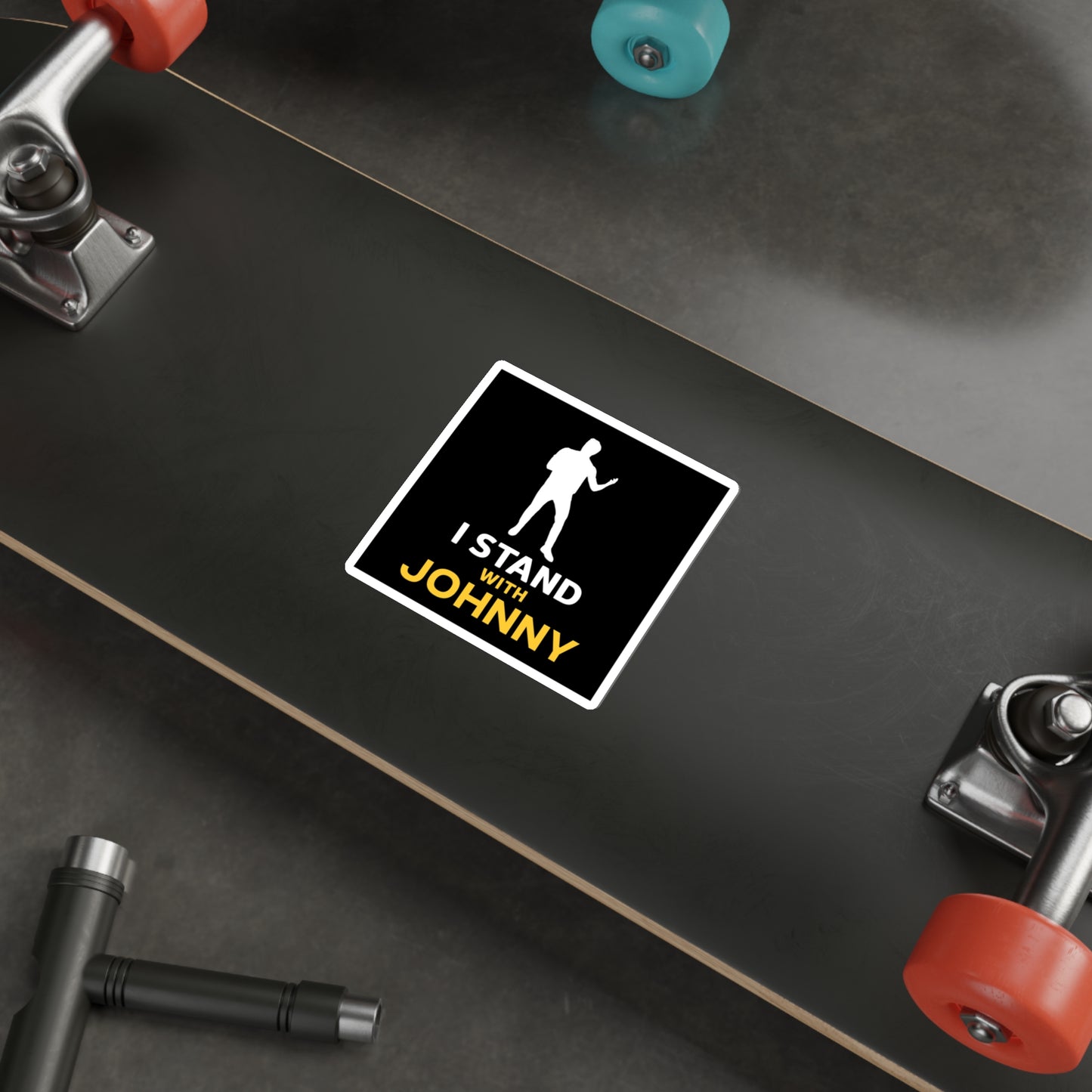 I Stand With Johnny Die-Cut Stickers
