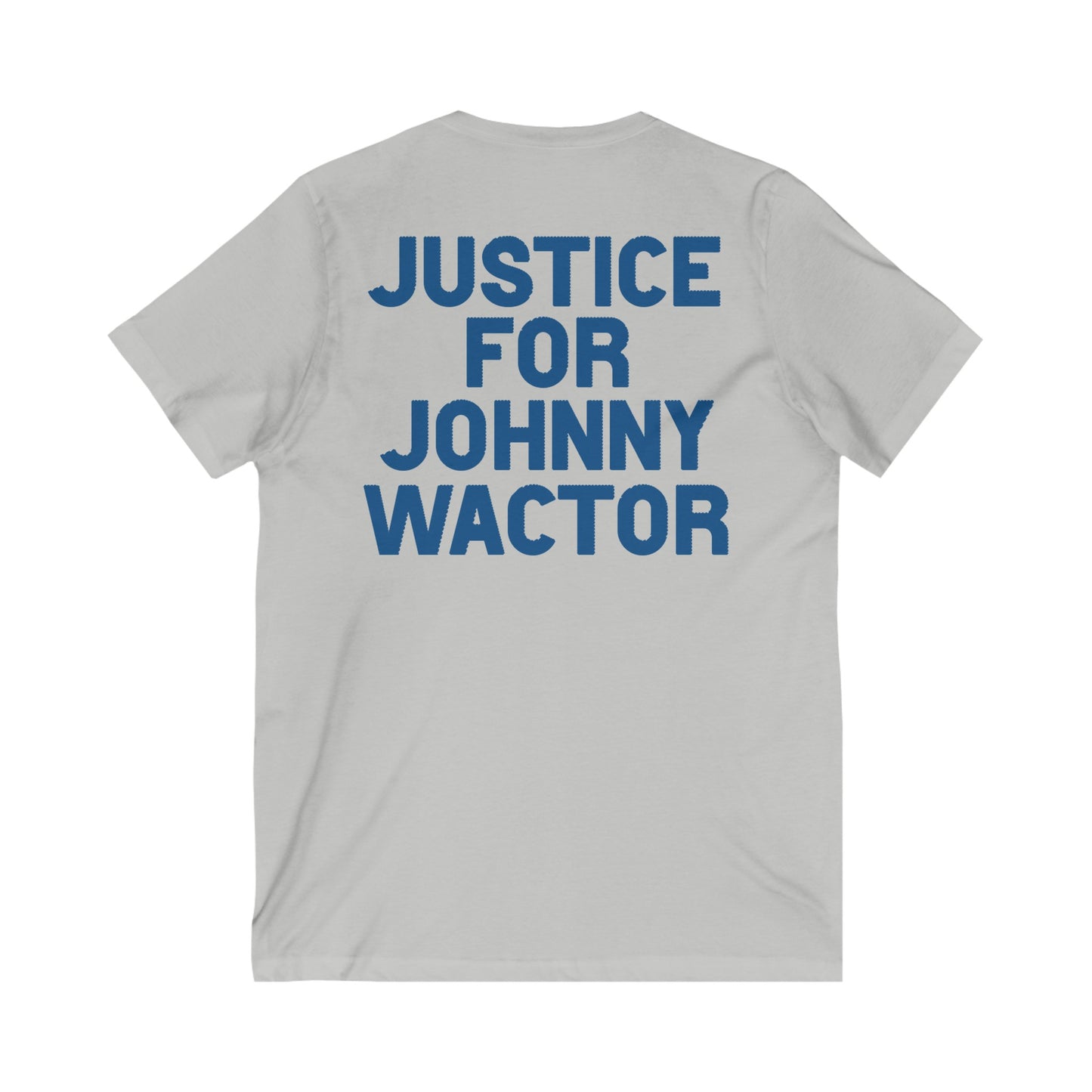 What Would Johnny Do Justice for Unisex Jersey Short Sleeve V-Neck Tee