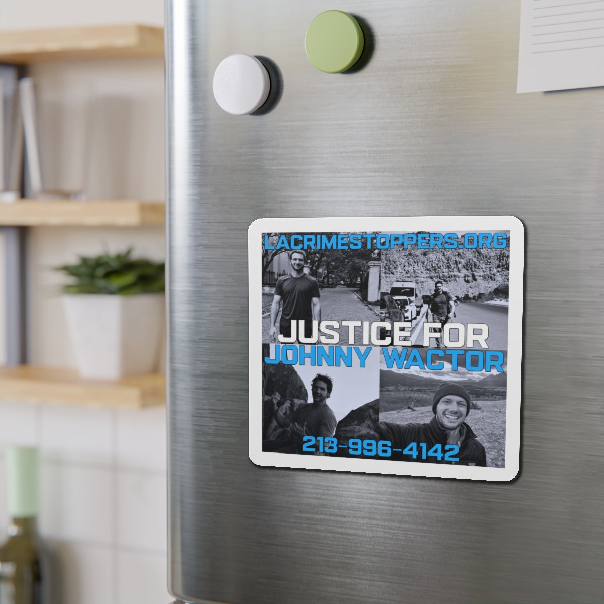 Justice for Johnny Wactor Die-Cut Magnets