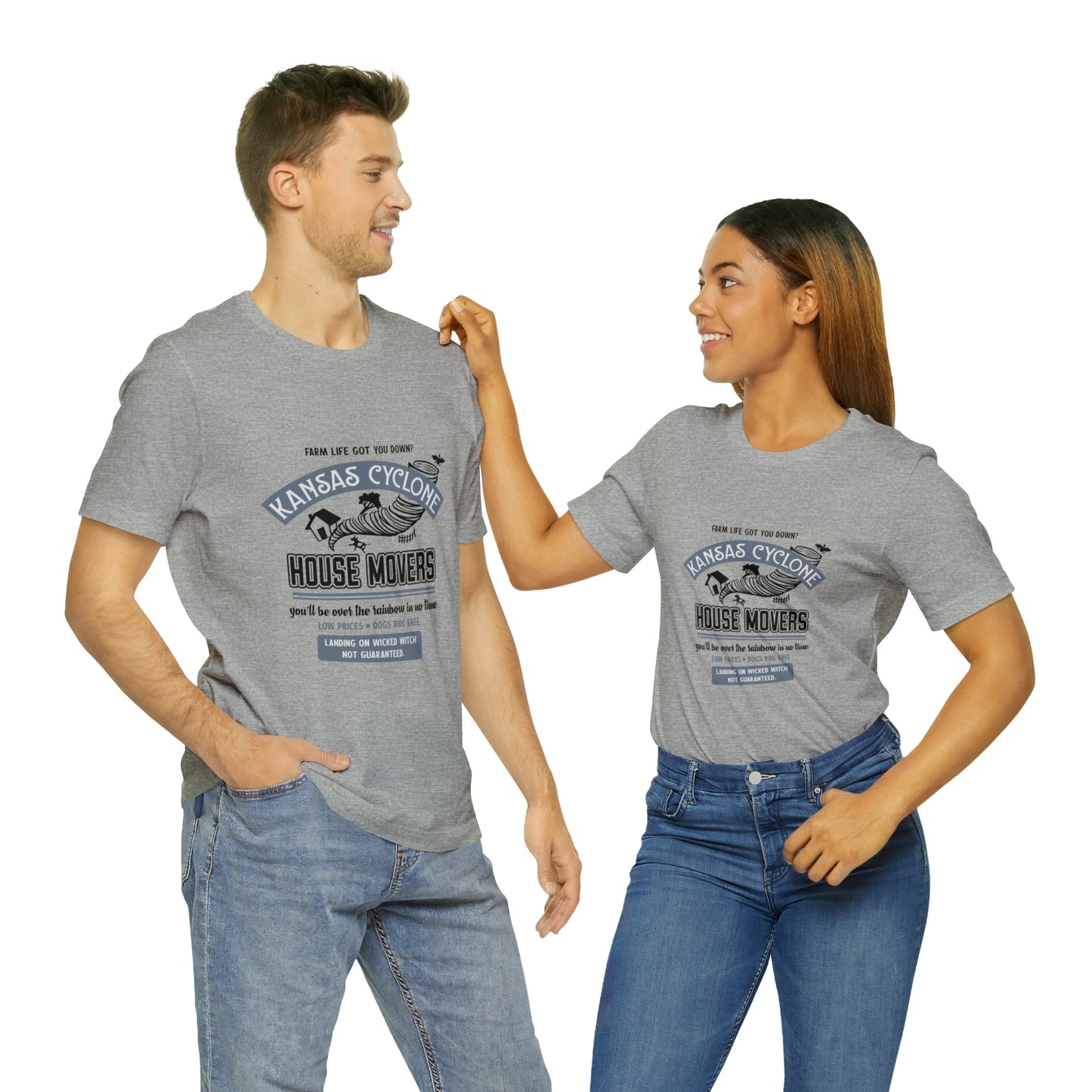Wizard of Oz Kansas Cyclone House Movers Unisex Jersey Short Sleeve Tee
