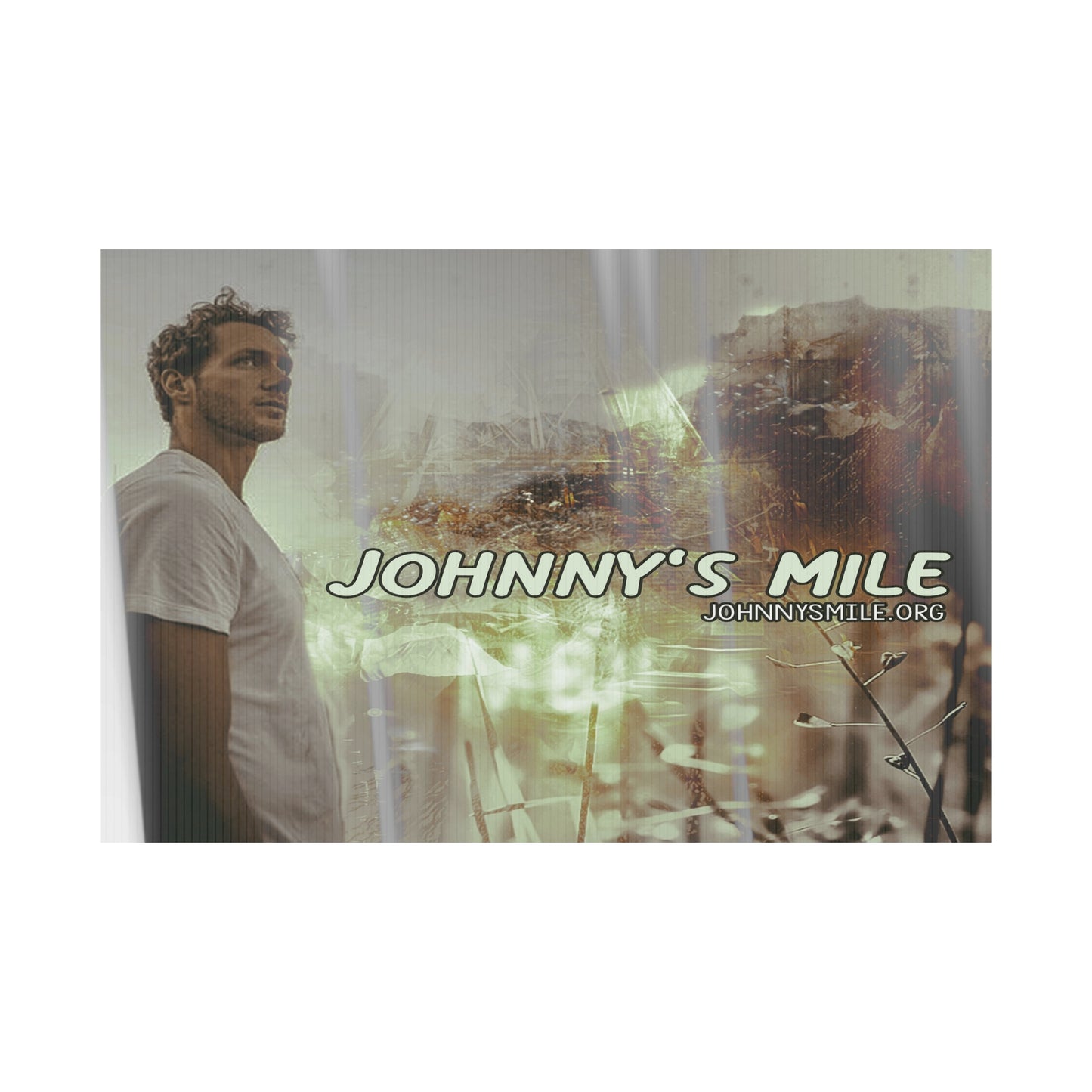 Johnny's Mile Yard Sign