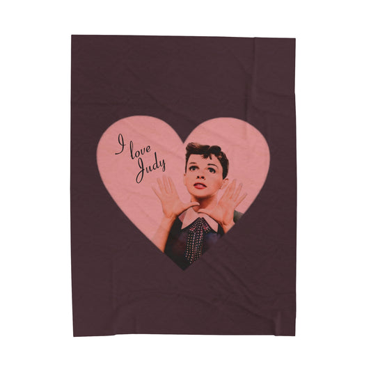 I Love Judy Garland Velveteen Plush Blanket