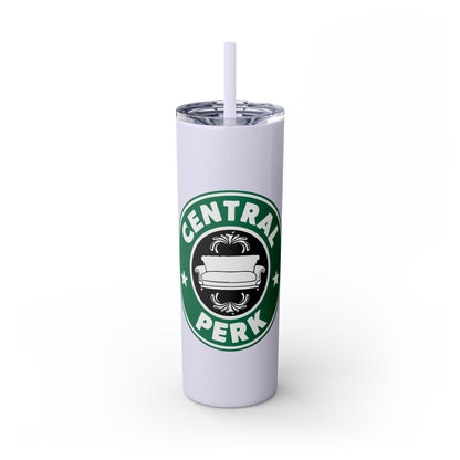 Friends Central Perk Skinny Tumbler with Straw, 20oz