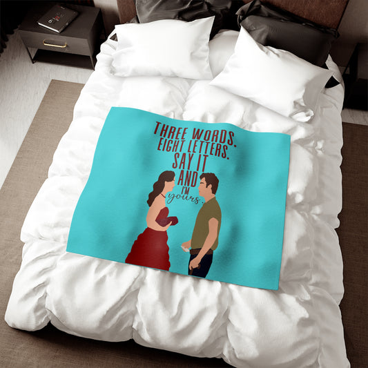 Three Words Eight Letters Chuck & Blair Sweatshirt Blanket