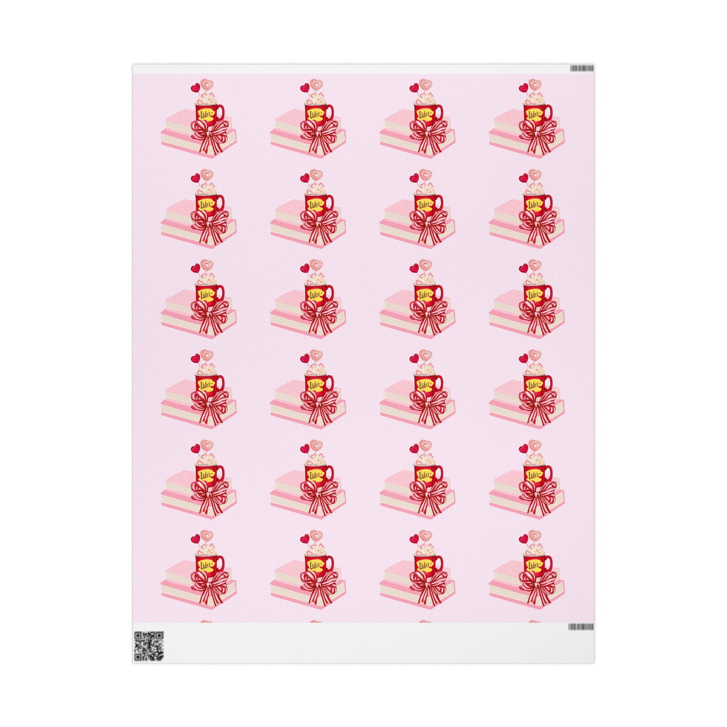 Gilmore Girls Luke's Pink and Red Wrapping Paper