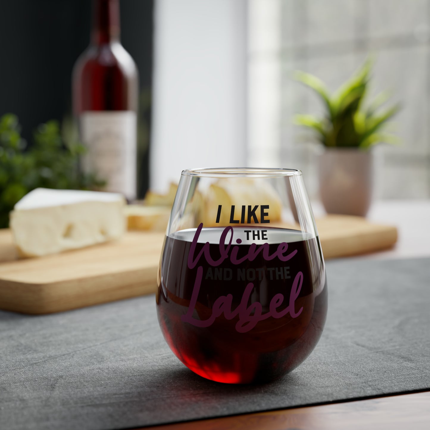 Shitt's Creek I like the Wine Not the Label Stemless Wine Glass, 11.75oz