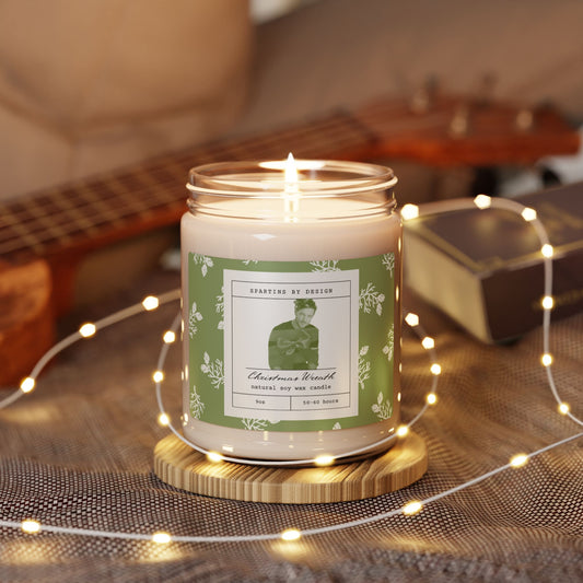 Johnny Wactor Christmas Wreath Scented Soy Candle, 9oz