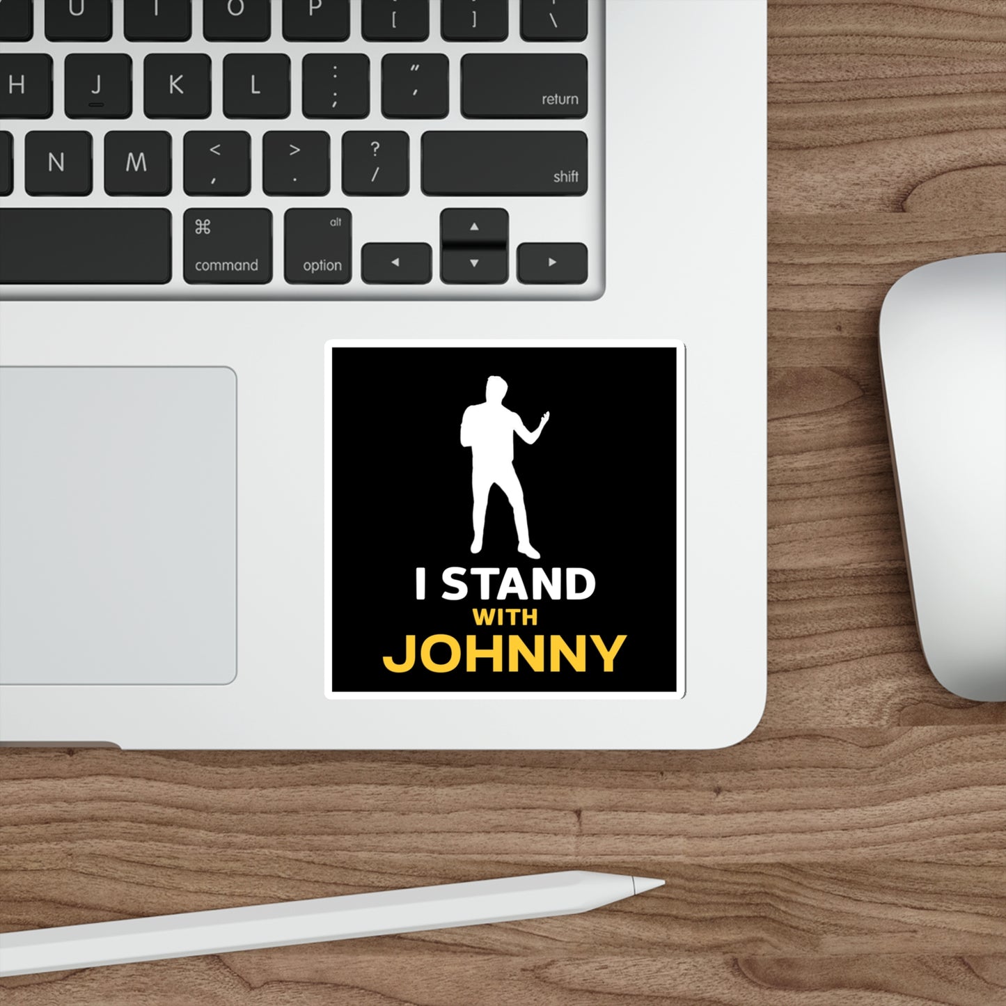 I Stand With Johnny Die-Cut Stickers
