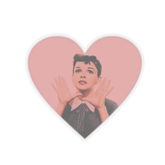 Judy Garland Heart Shape Kiss-Cut Stickers