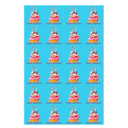 Judy Garland Blue Happy Birthday Wrapping Paper