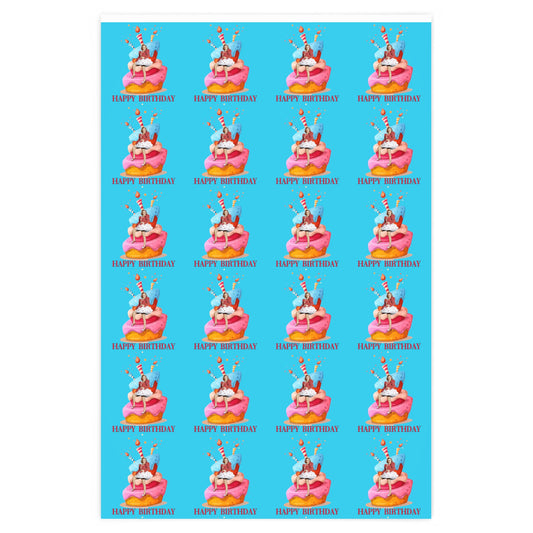 Judy Garland Blue Happy Birthday Wrapping Paper