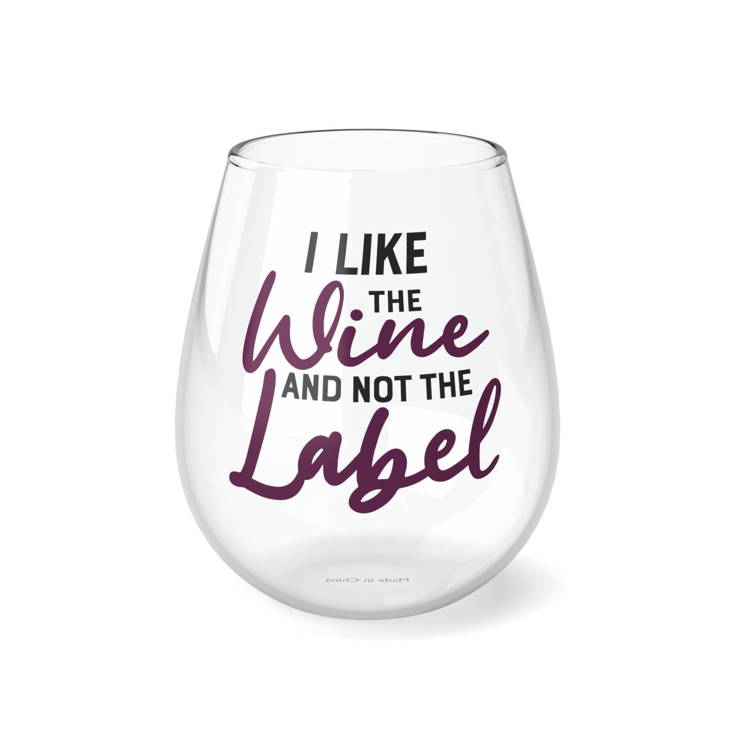 Shitt's Creek I like the Wine Not the Label Stemless Wine Glass, 11.75oz