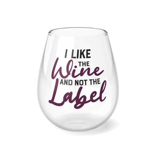 Shitt's Creek I like the Wine Not the Label Stemless Wine Glass, 11.75oz