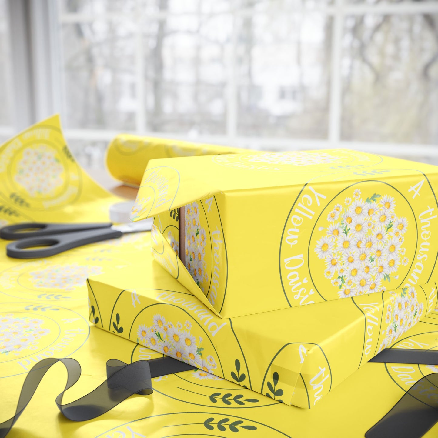 Gilmore Girls A thousand Yellow Daisies Wrapping Paper.