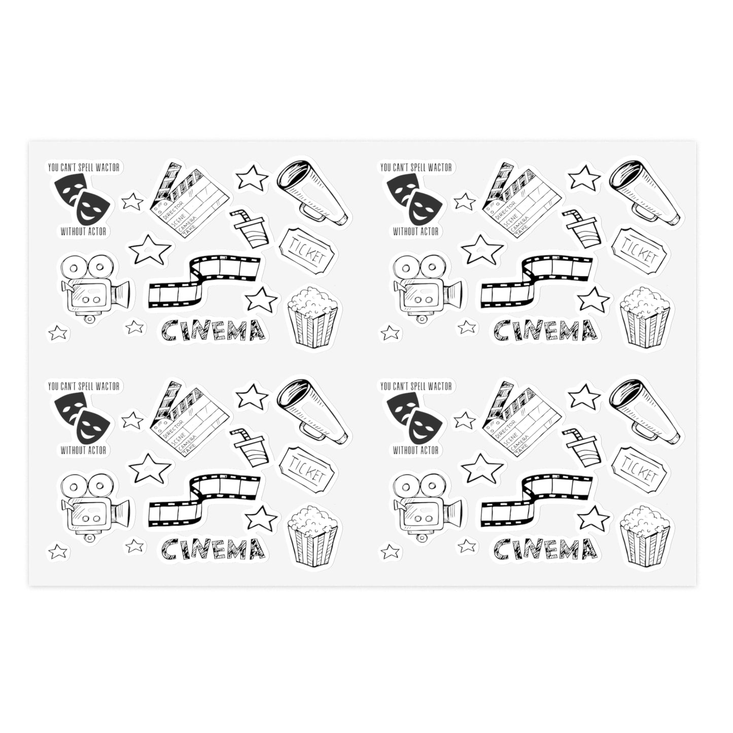 Can't Spell Wactor Without Actor Sticker Sheets