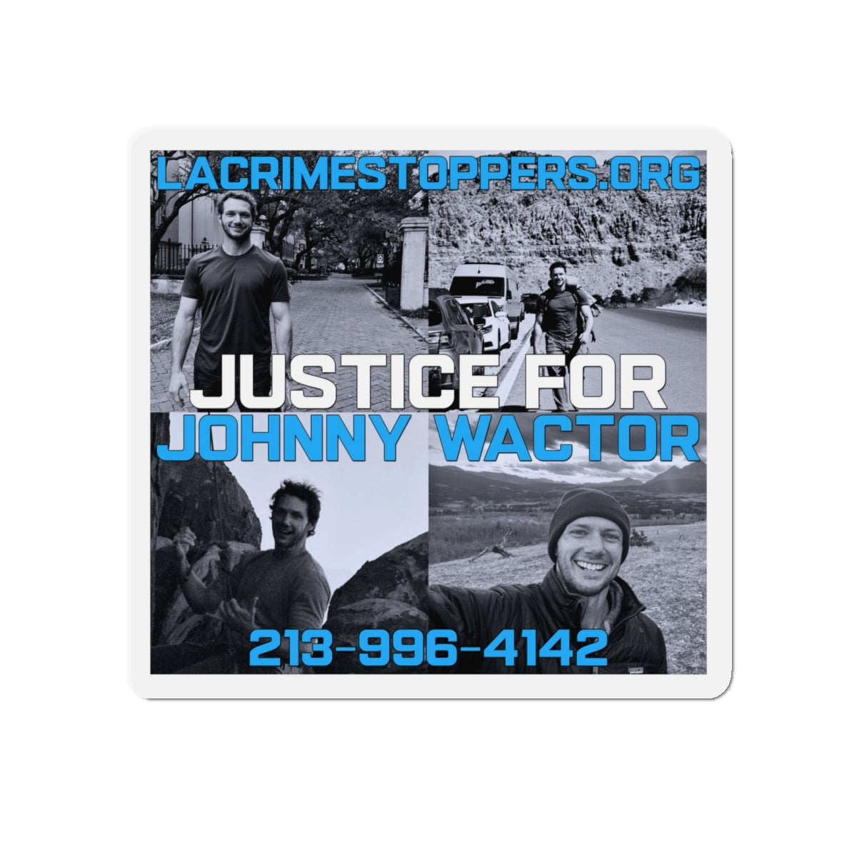 Justice for Johnny Wactor Die-Cut Magnets