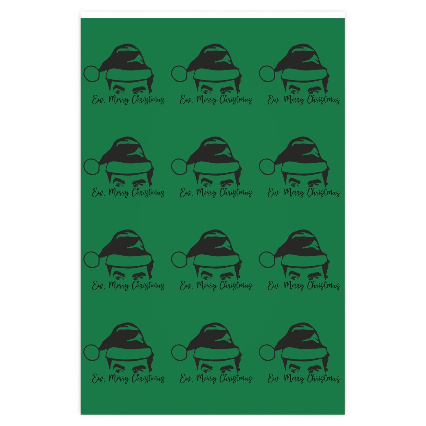 Schitt's Creek Green Ew, Merry Christmas Wrapping Paper Green