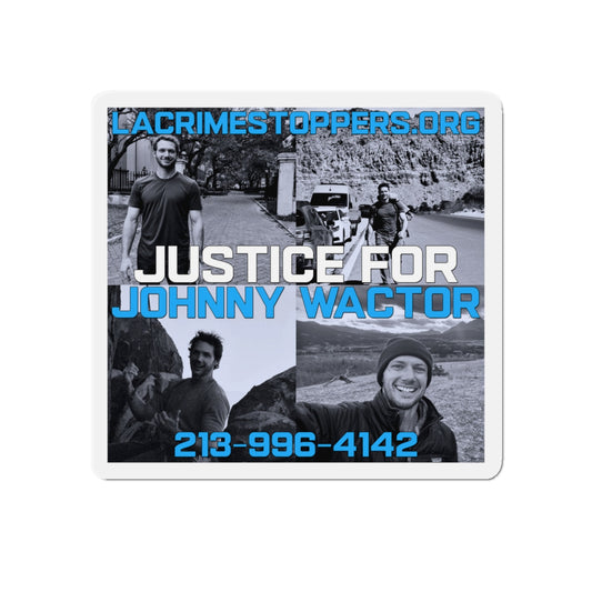 Justice for Johnny Wactor Die-Cut Magnets