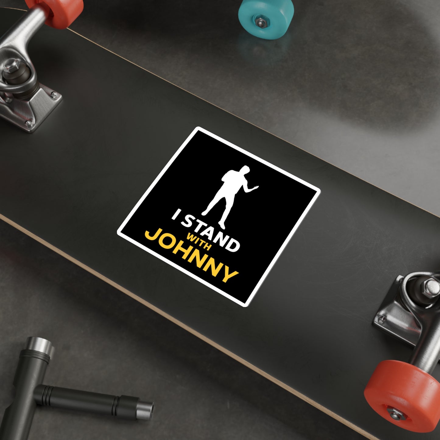 I Stand With Johnny Die-Cut Stickers