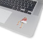 Judy Garland Red Polka Dot Kiss-Cut Sticker