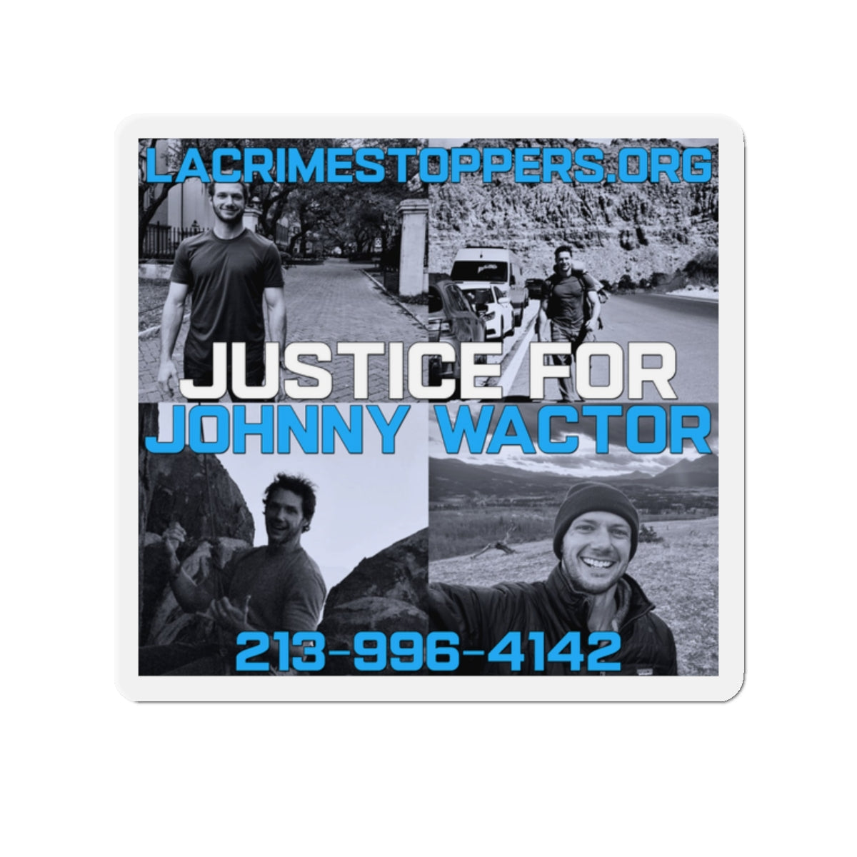 Justice for Johnny Wactor Die-Cut Magnets