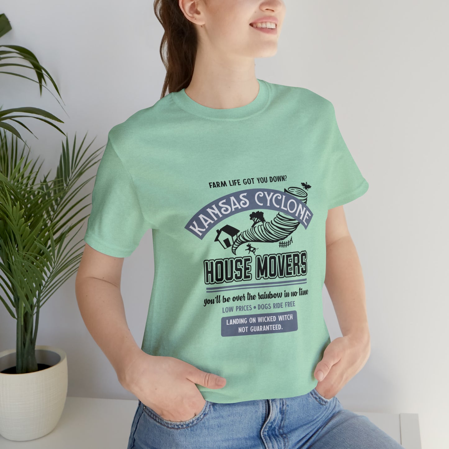 Wizard of Oz Kansas Cyclone House Movers Unisex Jersey Short Sleeve Tee