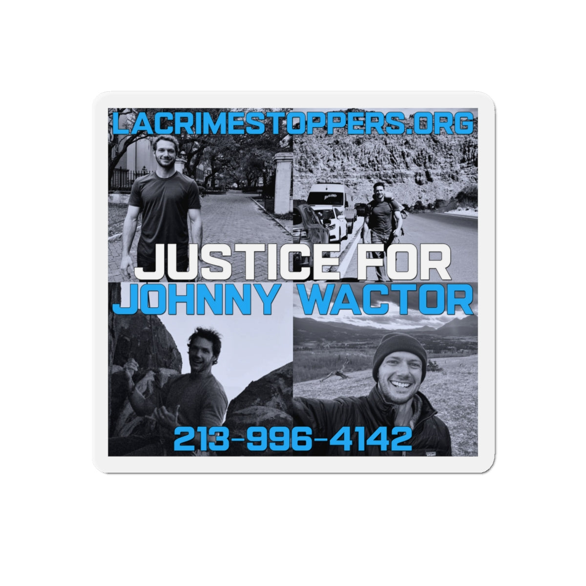 Justice for Johnny Wactor Die-Cut Magnets