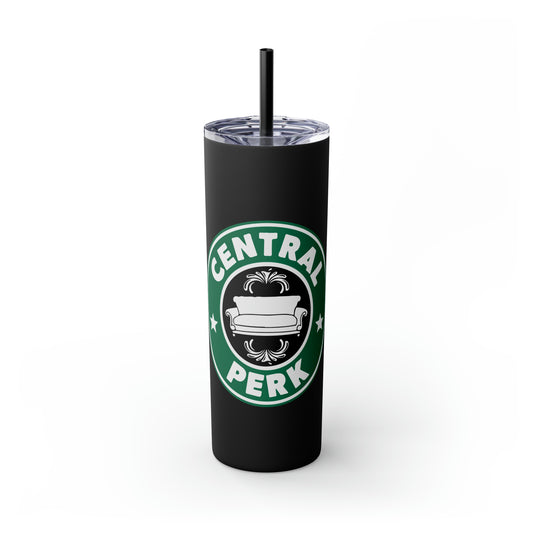 Friends Central Perk Skinny Tumbler with Straw, 20oz