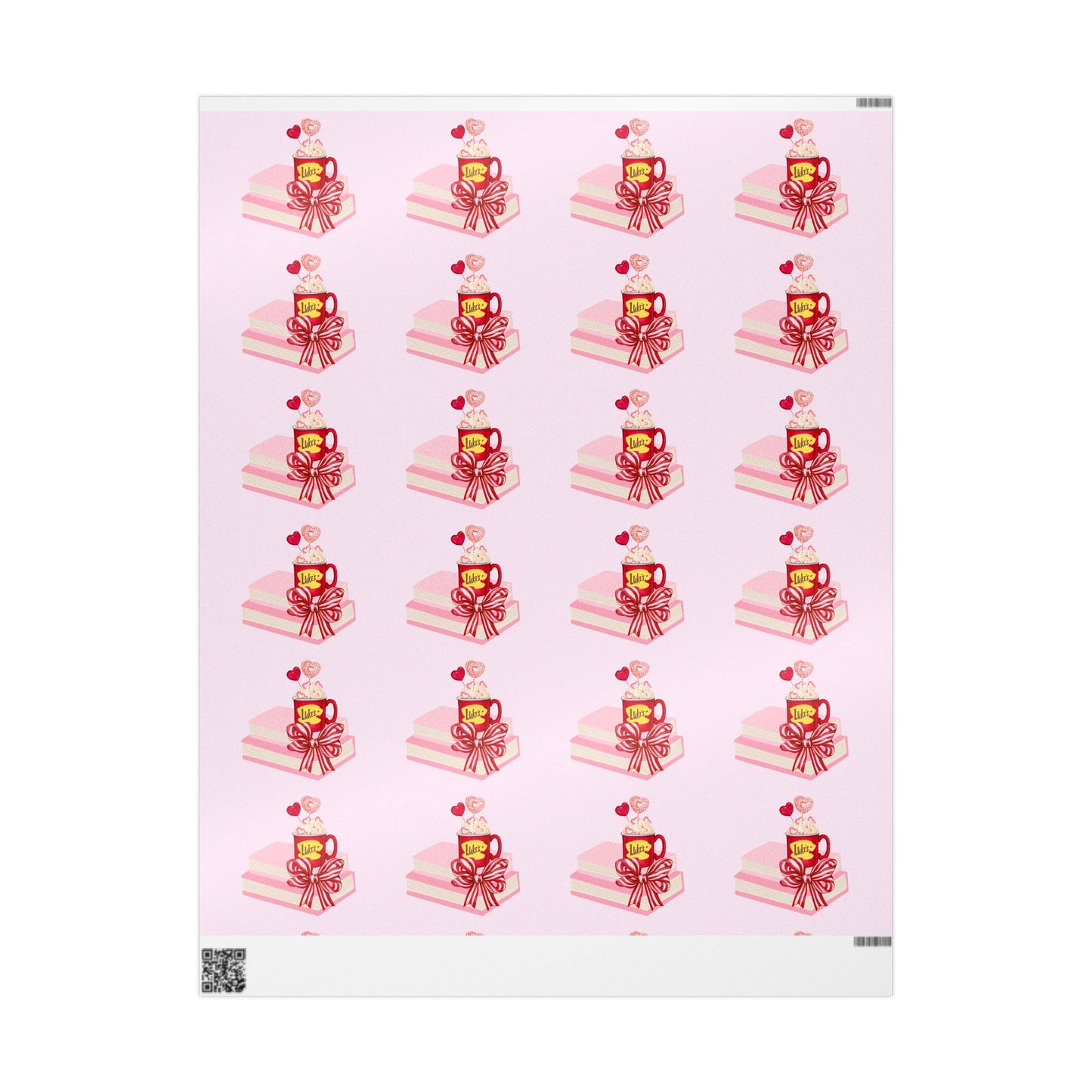Gilmore Girls Luke's Pink and Red Wrapping Paper