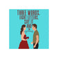 Three Words Eight Letters Chuck & Blair Square Magnet