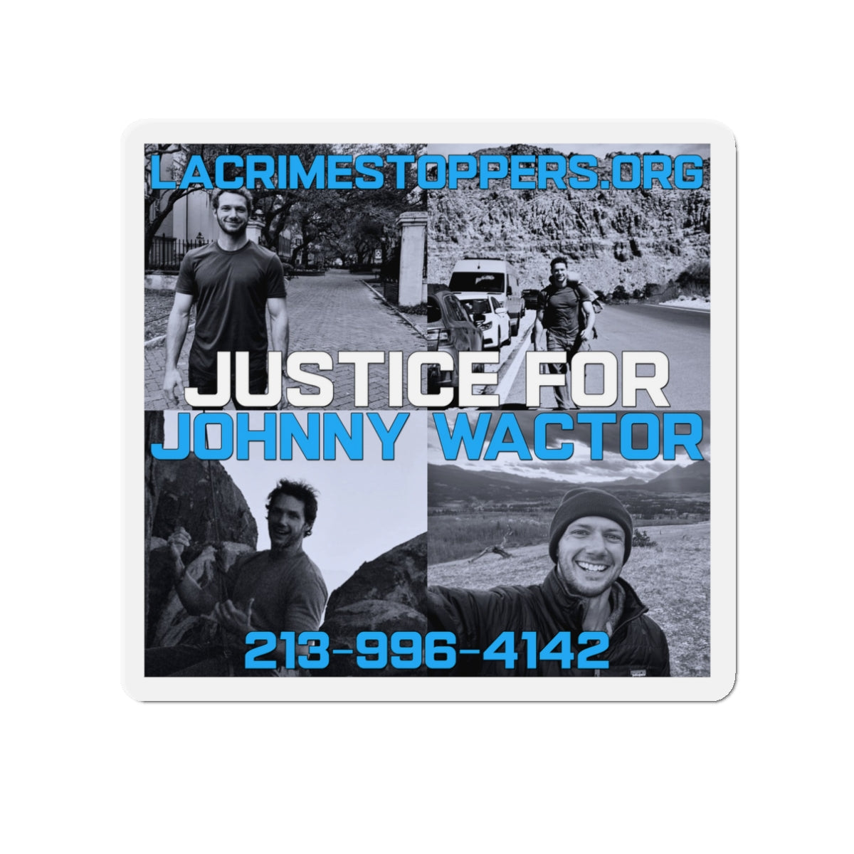 Justice for Johnny Wactor Die-Cut Magnets