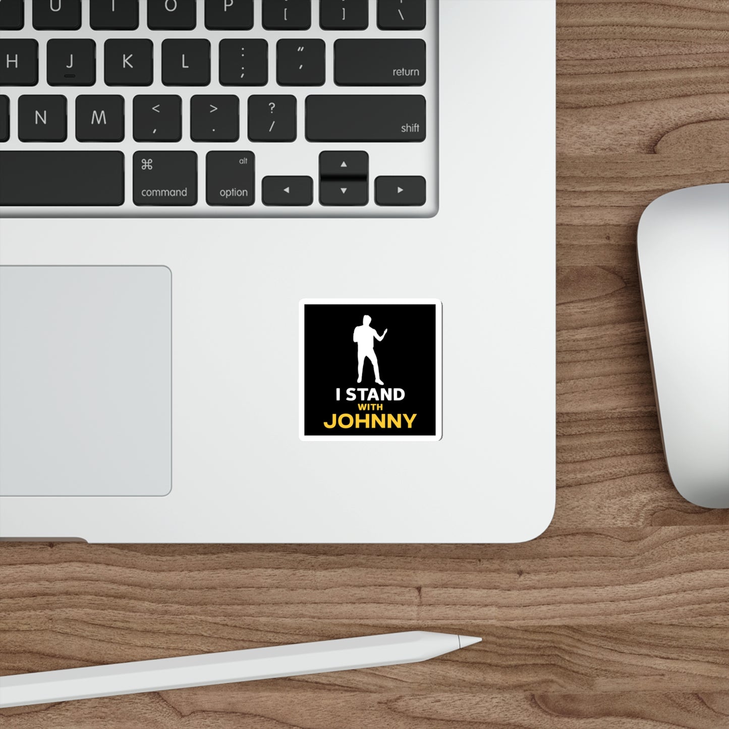I Stand With Johnny Die-Cut Stickers