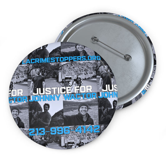Justice for Johnny Wactor Custom Pin Buttons