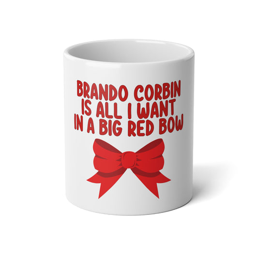 Brando Corbin is All I Want in a Big Red Bow Jumbo Mug