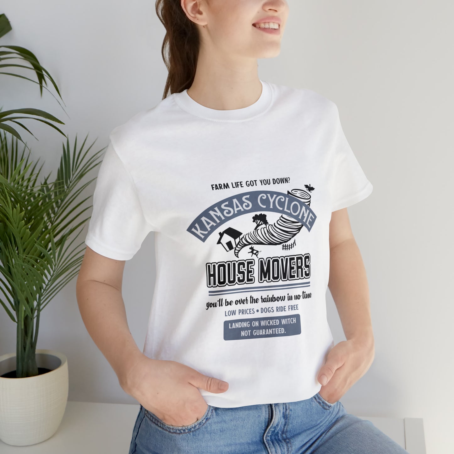 Wizard of Oz Kansas Cyclone House Movers Unisex Jersey Short Sleeve Tee