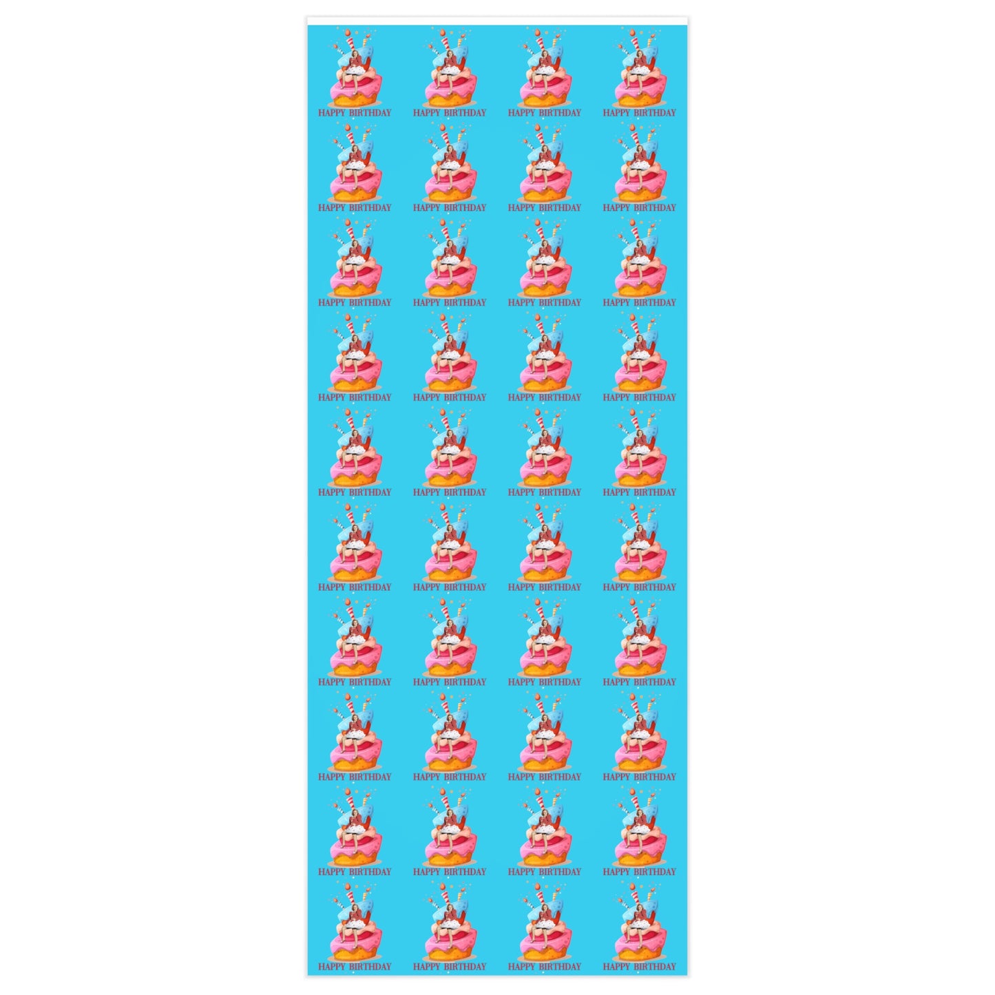Judy Garland Blue Happy Birthday Wrapping Paper