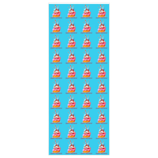 Judy Garland Blue Happy Birthday Wrapping Paper