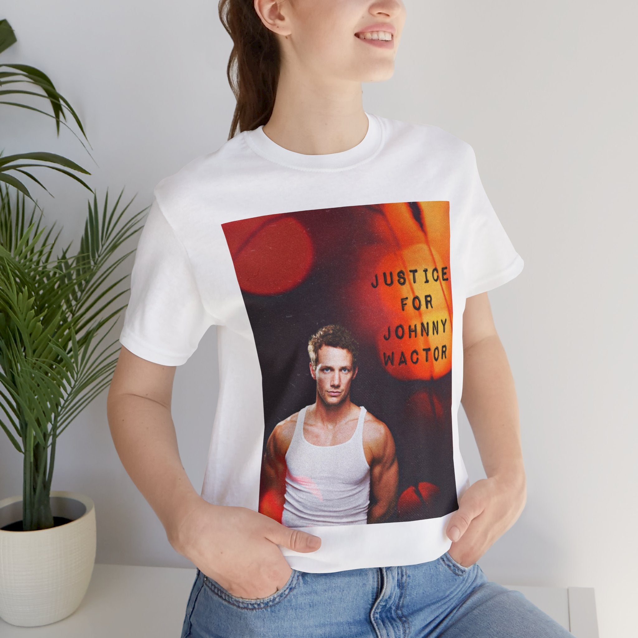 Justice for Johnny Wactor Film Burn Unisex Jersey Short Sleeve Tee