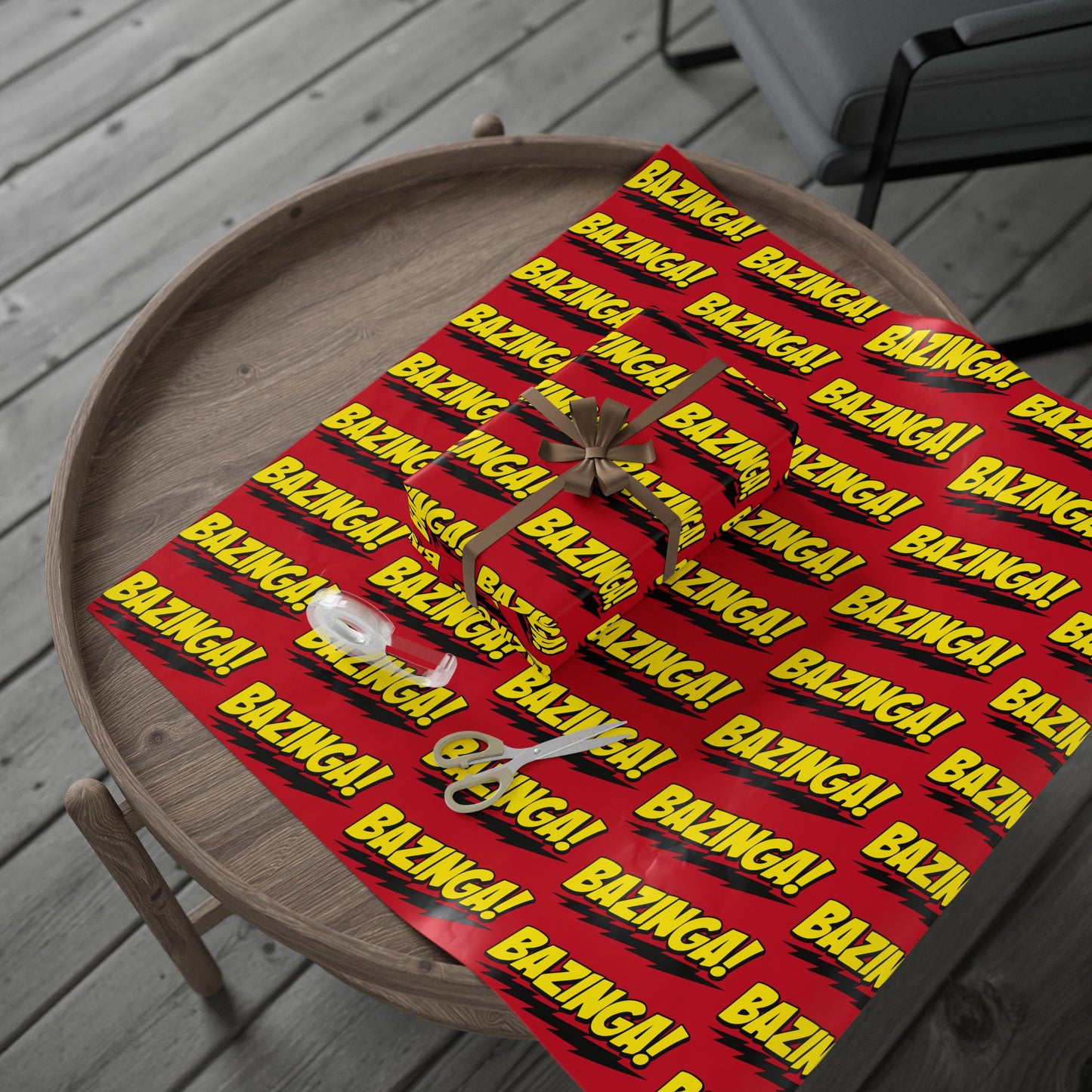 Big Bang Theory "BAZINGA!" Wrapping Paper